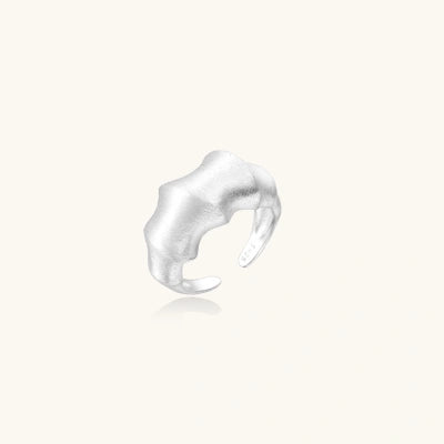 Liquid Moonlight Ring rings photographed for VENIER on a warm ivory product set